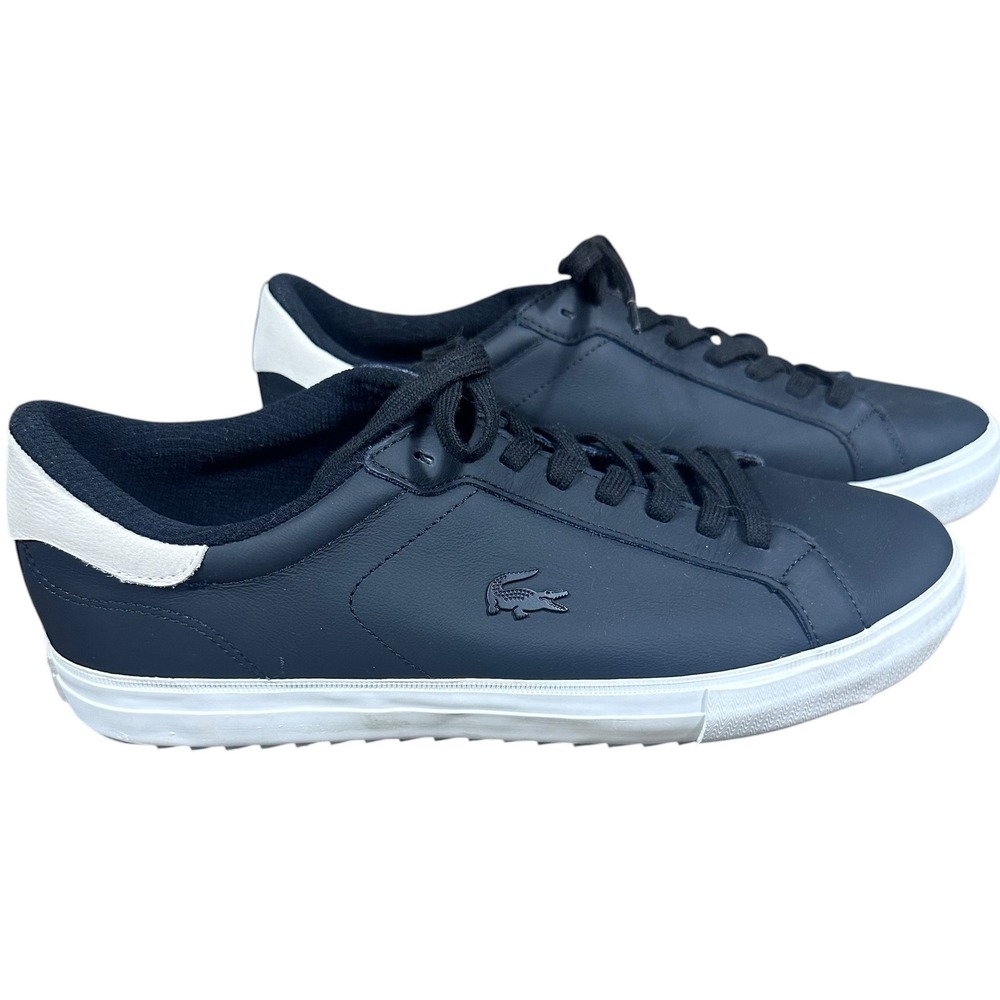 Lacoste Powercourt Winter Leather Outdoor Shoes Mens 13 Black Leather Low Top